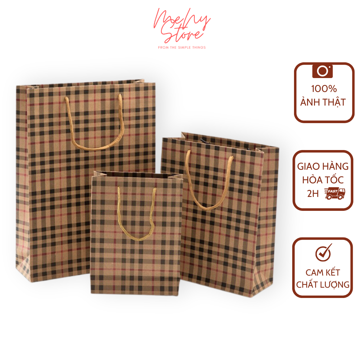 TÚI GIẤY ĐỰNG QUÀ KRAFT, TÚI QUÀ XI MĂNG CÓ QUAI XÁCH IN HOẠ TIẾT (giao mẫu ngẫu nhiên)