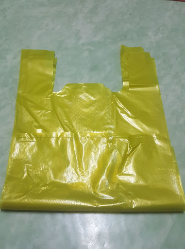 1kg túi nilon bóng, túi gai, nilon gai, túi xốp, túi zin bóng có quai xách màu VÀNG