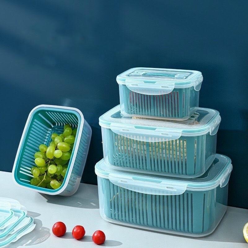 Hộp đựng thực phẩm để tủ lạnh, set 5 hộp đựng thực phẩm, bảo quản thực phẩm để tủ lạnh 15 món tiện dụng