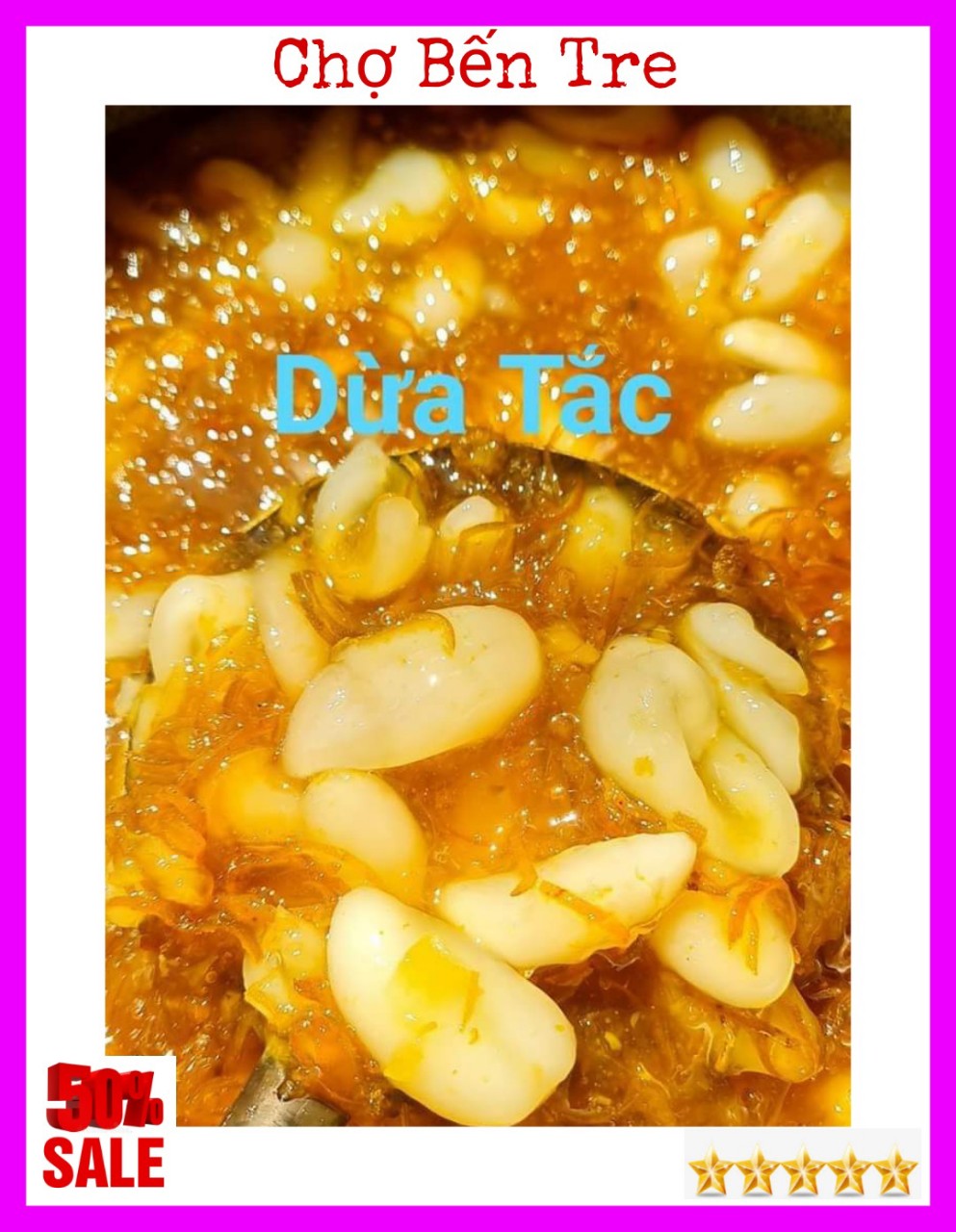 Hủ 1kg tắc xí muội rim khóm dừa nước- chợ bến tre