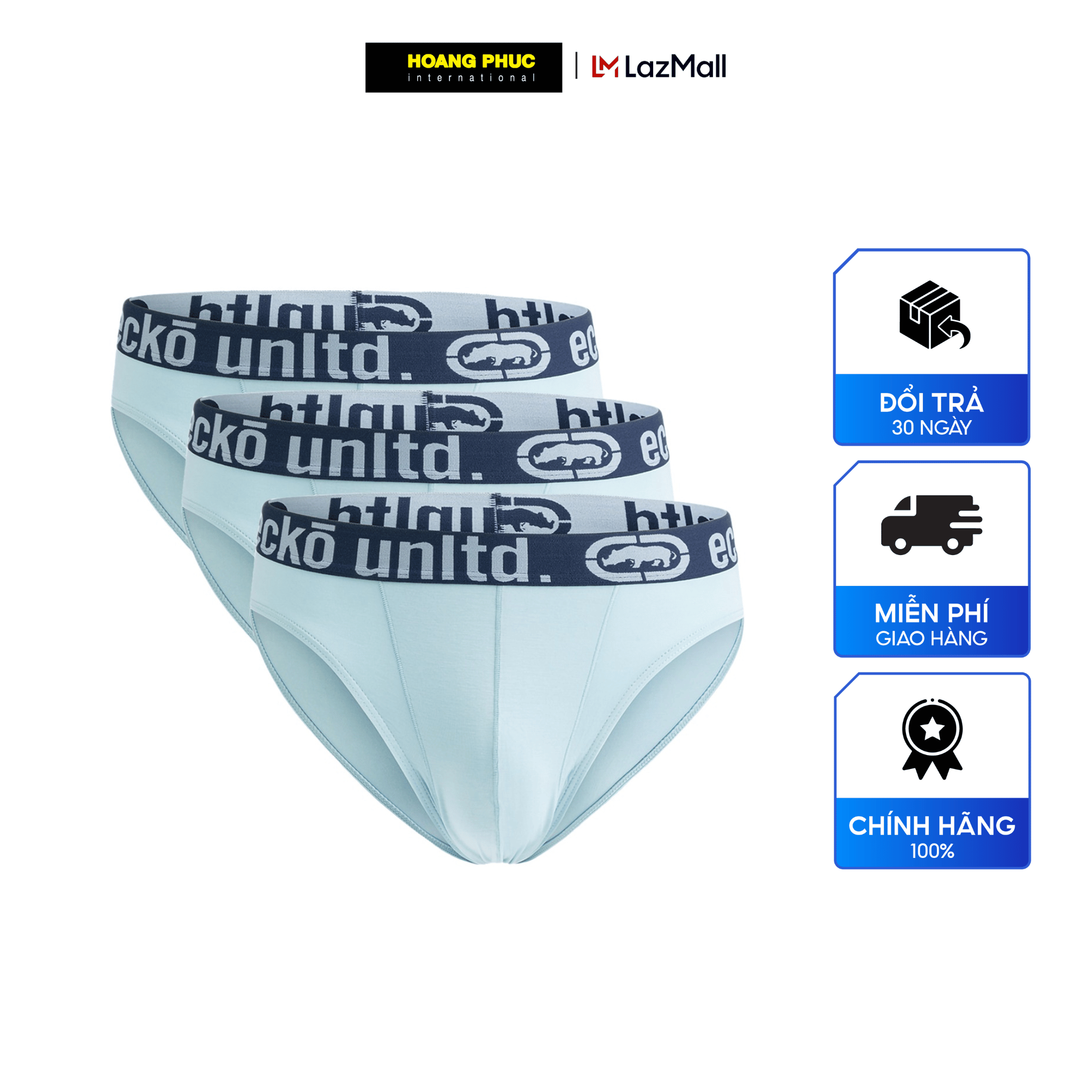 Combo 3 quần lót tam giác nam ECKO UNLTD thoáng mát IS22-71008