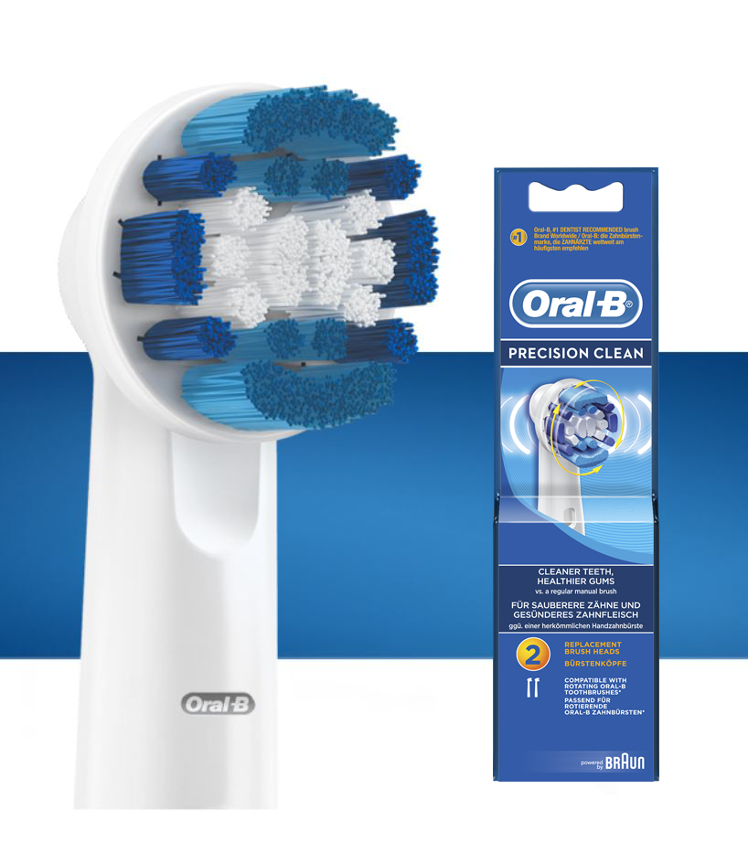 Bộ 2 đầu bàn chải điện Oral-B Precision Clean - Nhập Khẩu Úc