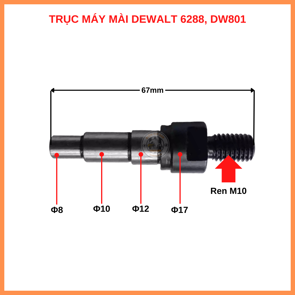 Trục - cốt nhông mài dewalt 100, 6288, dw8100, kg15, dw801, dw803