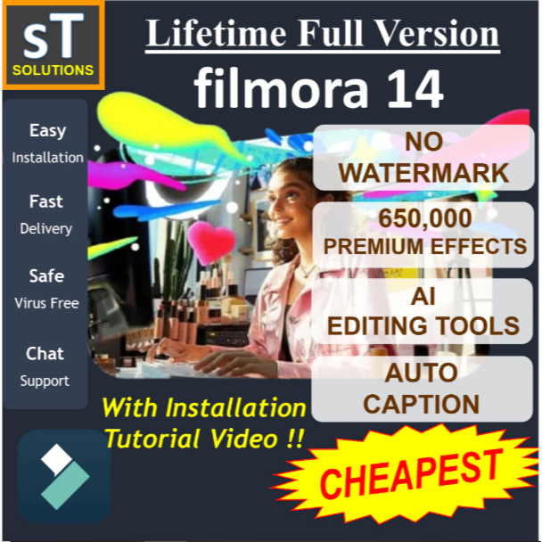 [𝗟𝗜𝗙𝗘𝗧𝗜𝗠𝗘 𝗔𝗖𝗧𝗜𝗩𝗔𝗧𝗜𝗢𝗡] Filmora 14 + All Premium Effects [No Watermark]