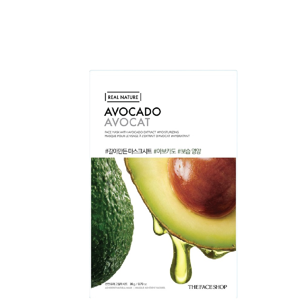 Mặt Nạ Giấy Phục Hồi Ẩm Tối Ưu THEFACESHOP Real Nature Avocado Face Mask
