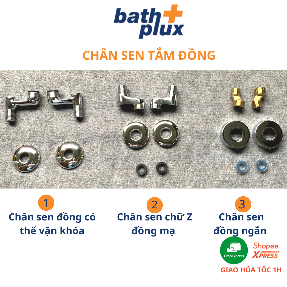 Chân sen tắm chữ Z đồng thau cho củ sen nóng lạnh