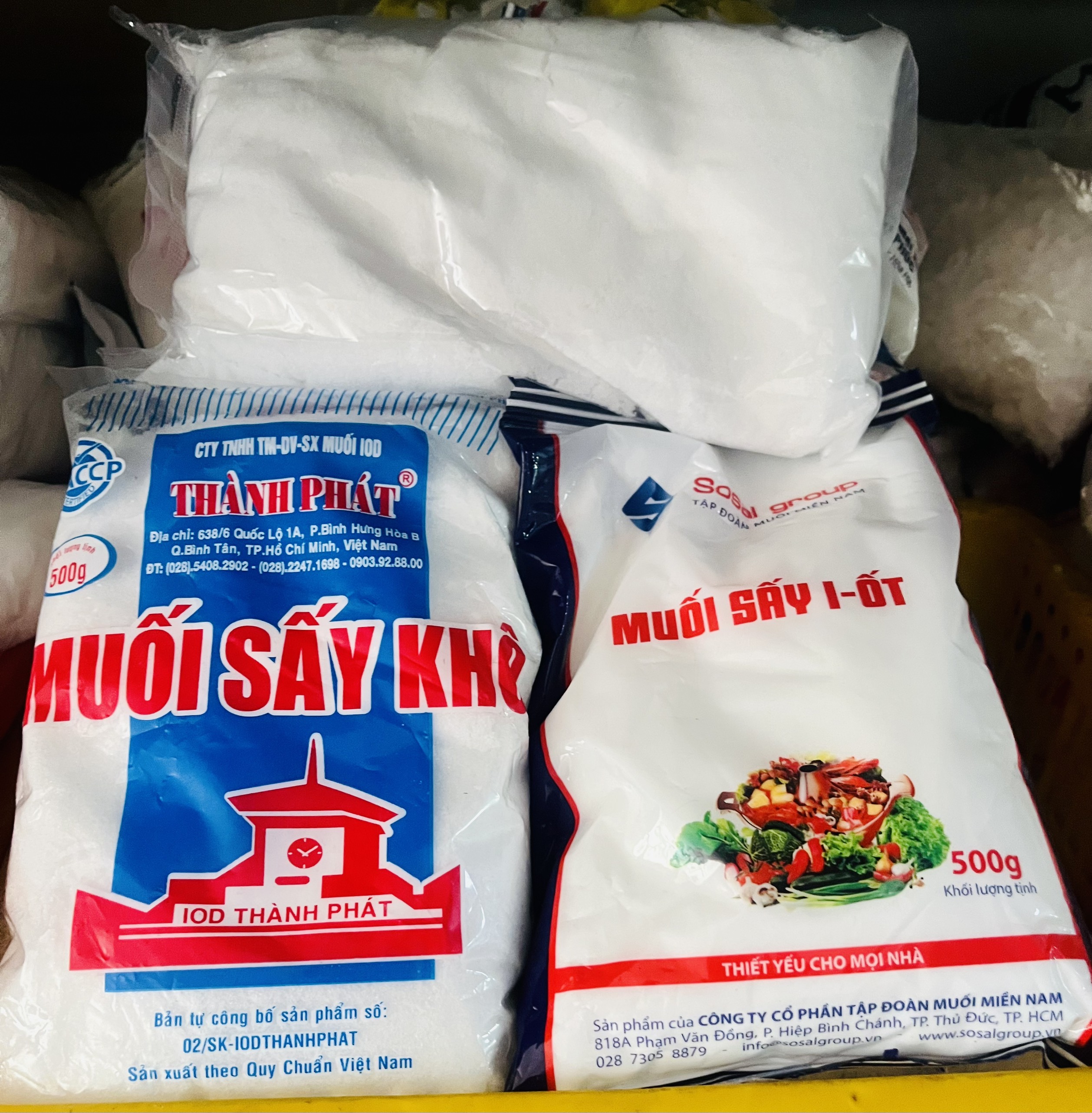 Muối Trắng/Muối sấy Thành Phát/Muối Iot Miền Nam