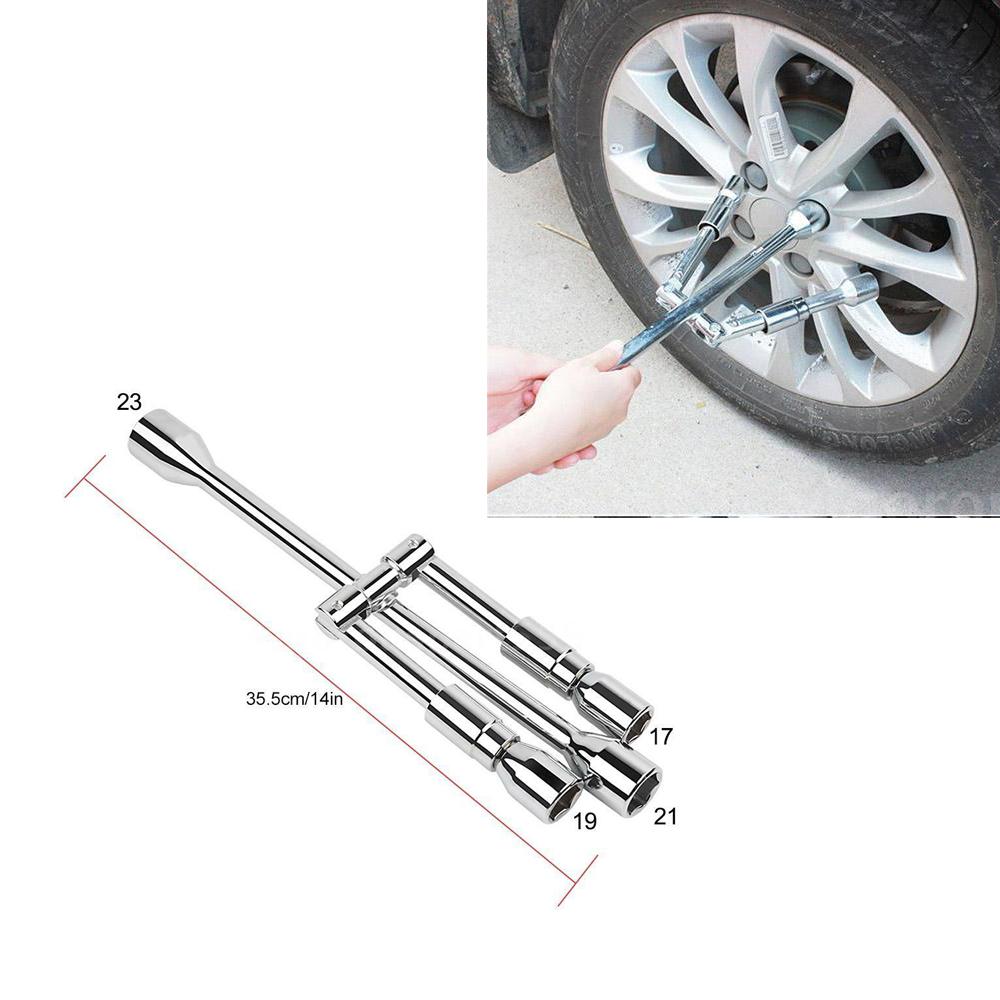 Khẩu T tháo lắp bánh xe ô tô 17-19-21-23mm, chức năng gập gọn tiện dụng