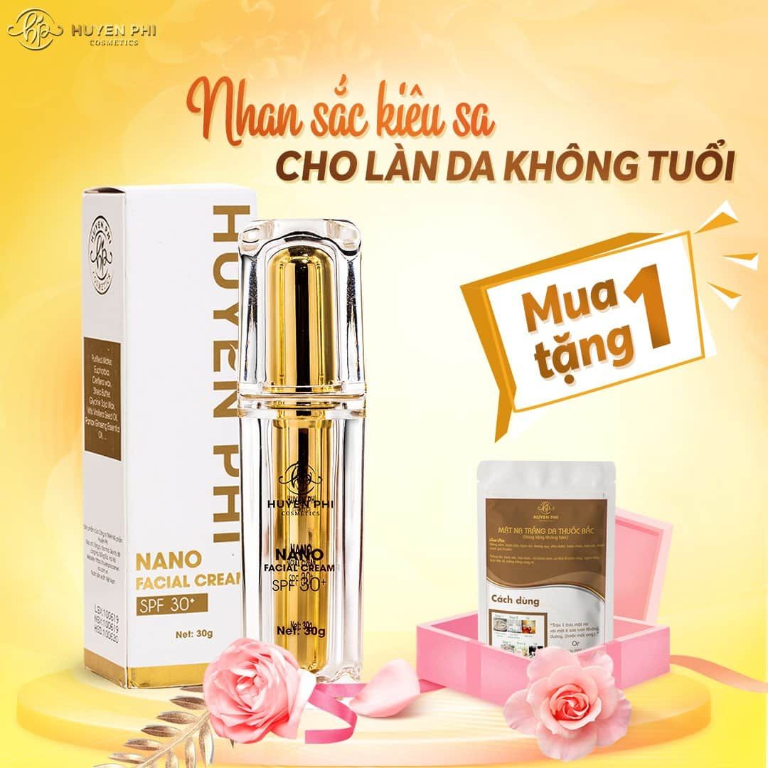 kem face nano dưỡng da mặt trắng hồng-sáng mịn-da sáng bật tông sau 2-3 tuần sử dụng