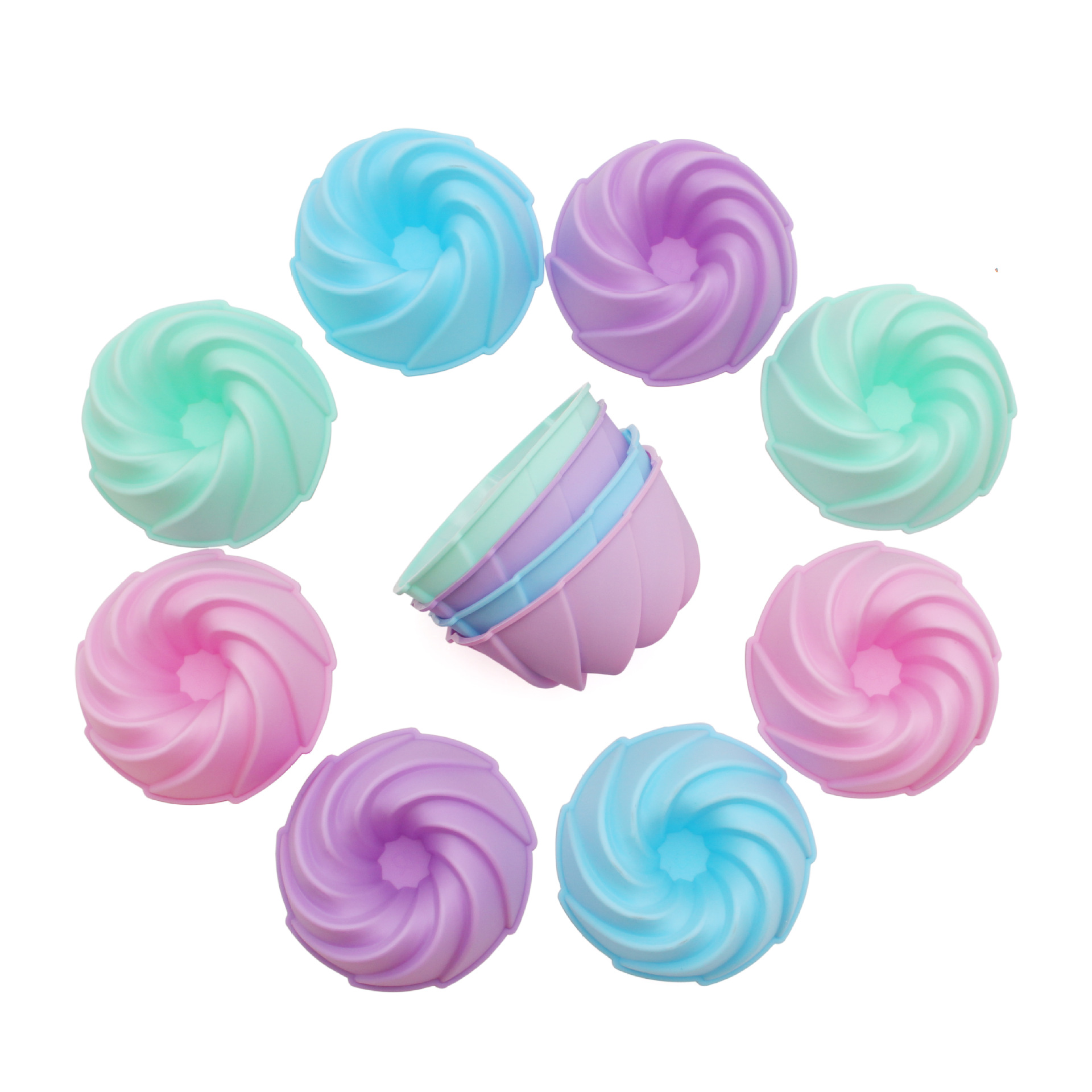 Set 12 Khuôn Silicon Làm Bánh Donut Tiện Dụng