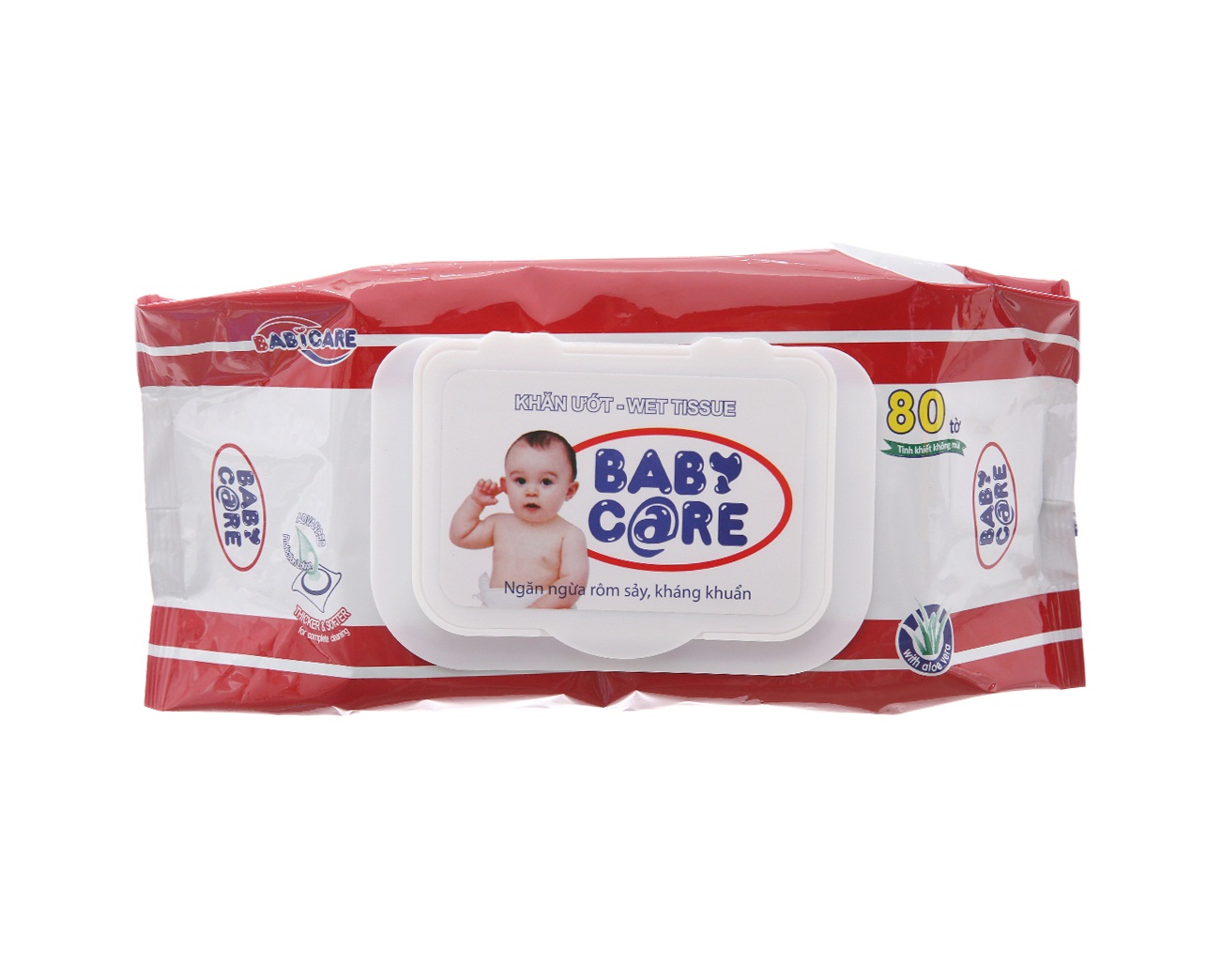 Khăn giấy ướt Baby care không mùi 80 tờ