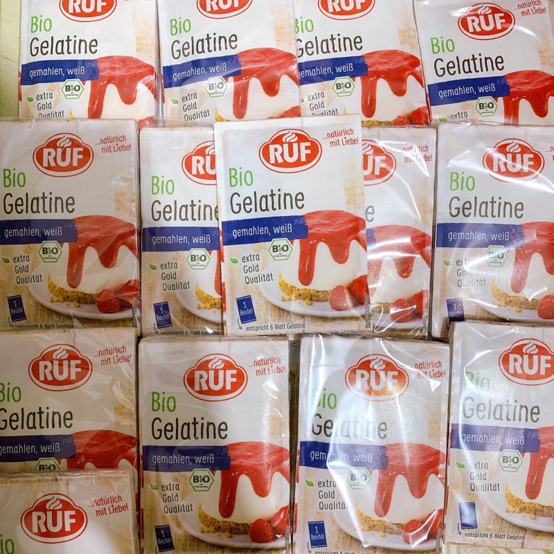 Bột gelatine hữu cơ đức ruf 9g làm thạch, kẹo chip chip cho bé