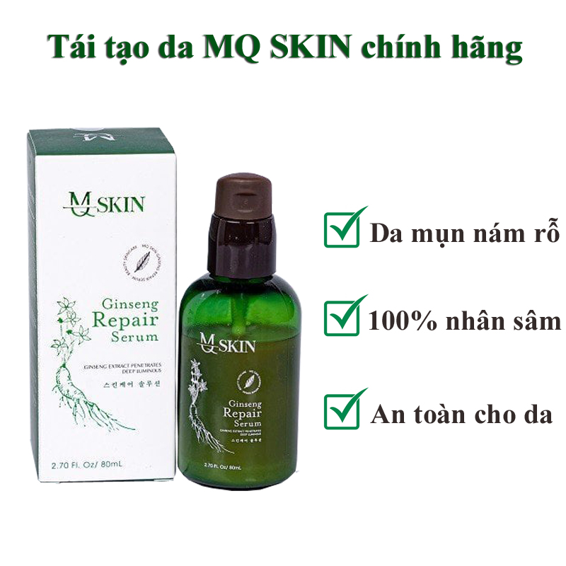 Serum thay da nhân sâm MQSKIN tái tạo da xóa mụn nám tàn nhang sẹo rỗ 80ml (sâm 1) mỹ phẩm MQ SKIN chính hãng