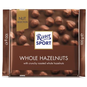 Hcm giao nhanh, date mới nhất socola sữa nhân hạt dẻ ritter sport 100g sản phẩm nhập khẩu đức