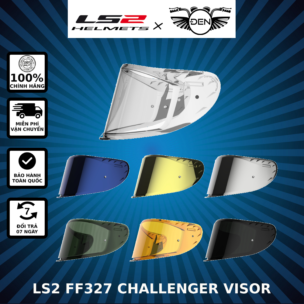 Kính thay thế mũ bảo hiểm LS2 FF327 Challenger