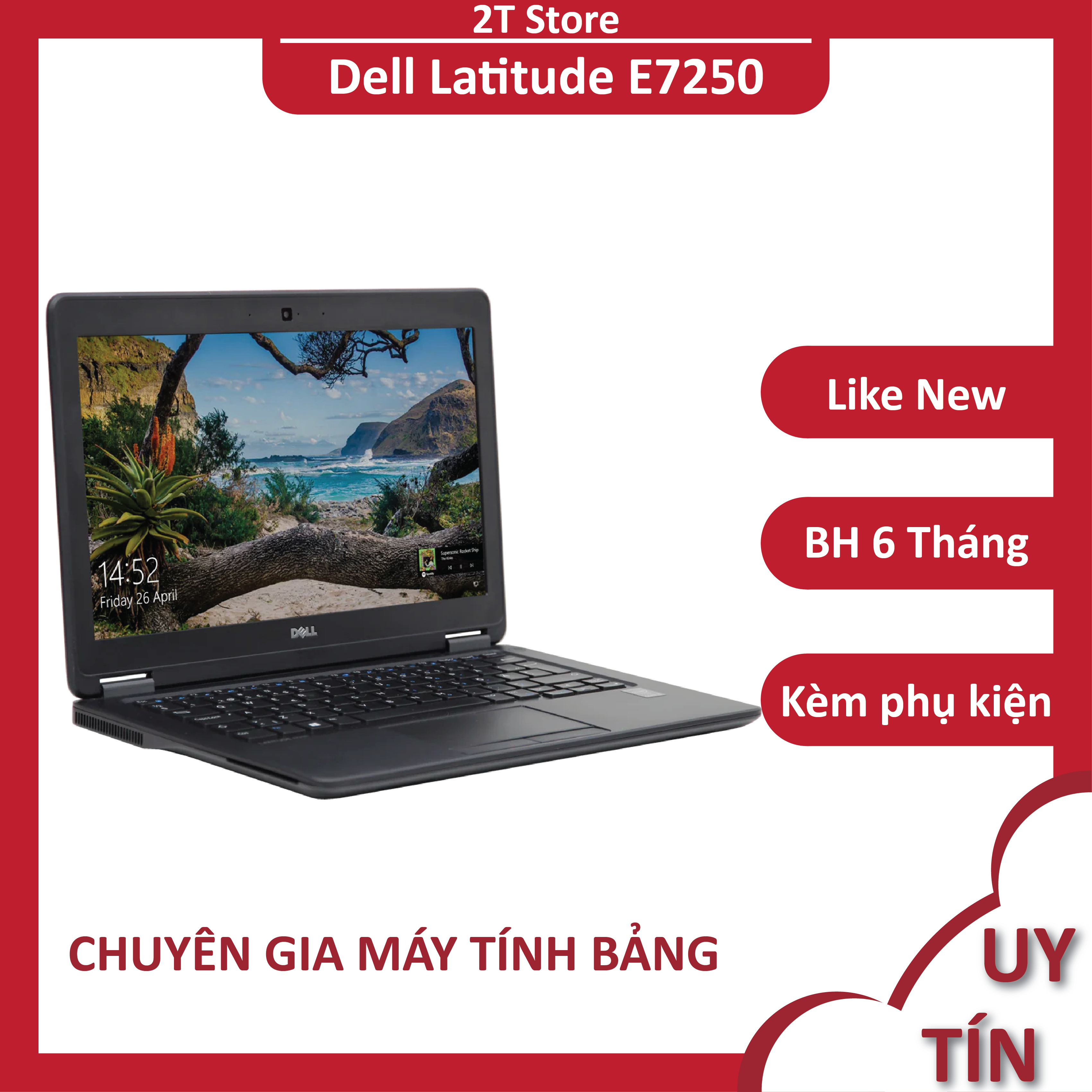Laptop dell latitude e7250 ram 8gb ổ ssd 128gb chip intel core i7-5600u chuyên văn phòng giá rẻ
