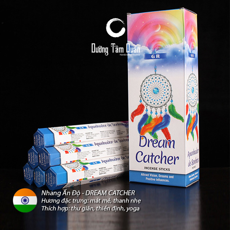 Hộp Que Tinh Dầu Đốt DREAM CATCHER Trầm Hương Ấn Độ Nhang Trầm Tự Nhiên Thư Giãn Giảm Stress Yoga Thiền Định Xông Phòng Refresh Năng Lượng Ngủ Ngon