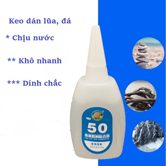 Keo dán lũa, đá non bộ trang trí bể thủy sinh, DIY