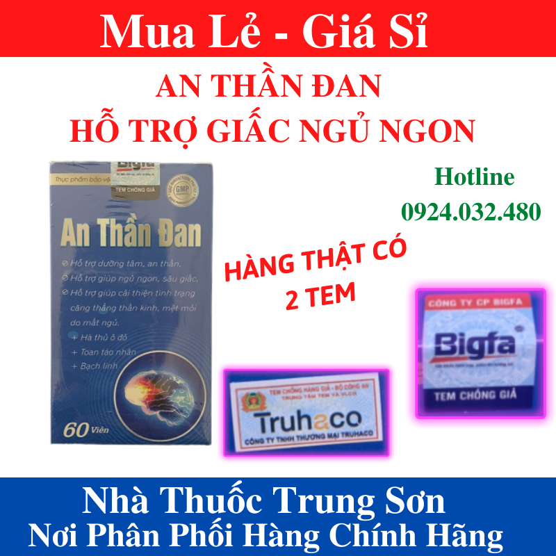 [Chính Hãng-Giá Sỉ] An Thần Đan Hộp 60 Viên- Hỗ Trợ Cho Giấc Ngủ Ngon - TS001