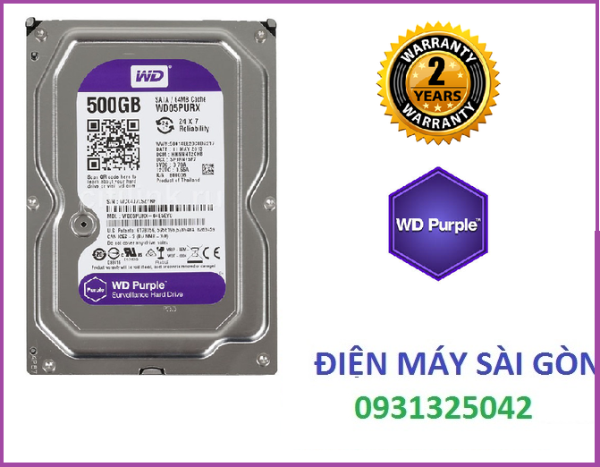 Ổ cứng western 500gb giao tiếp sata 3 6gb/s max 64mb cache tốc độ quay 7200rpm