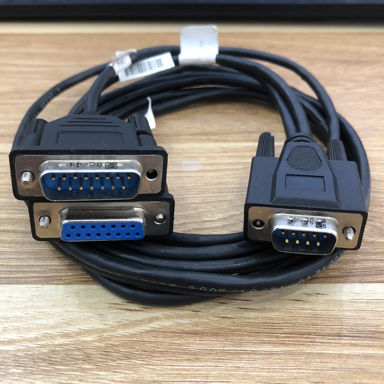 Cáp điều khiển db9 rs232c male to 2 db15 male female e154336 cm 2pair/26awg vb-monitor dài 2.5m