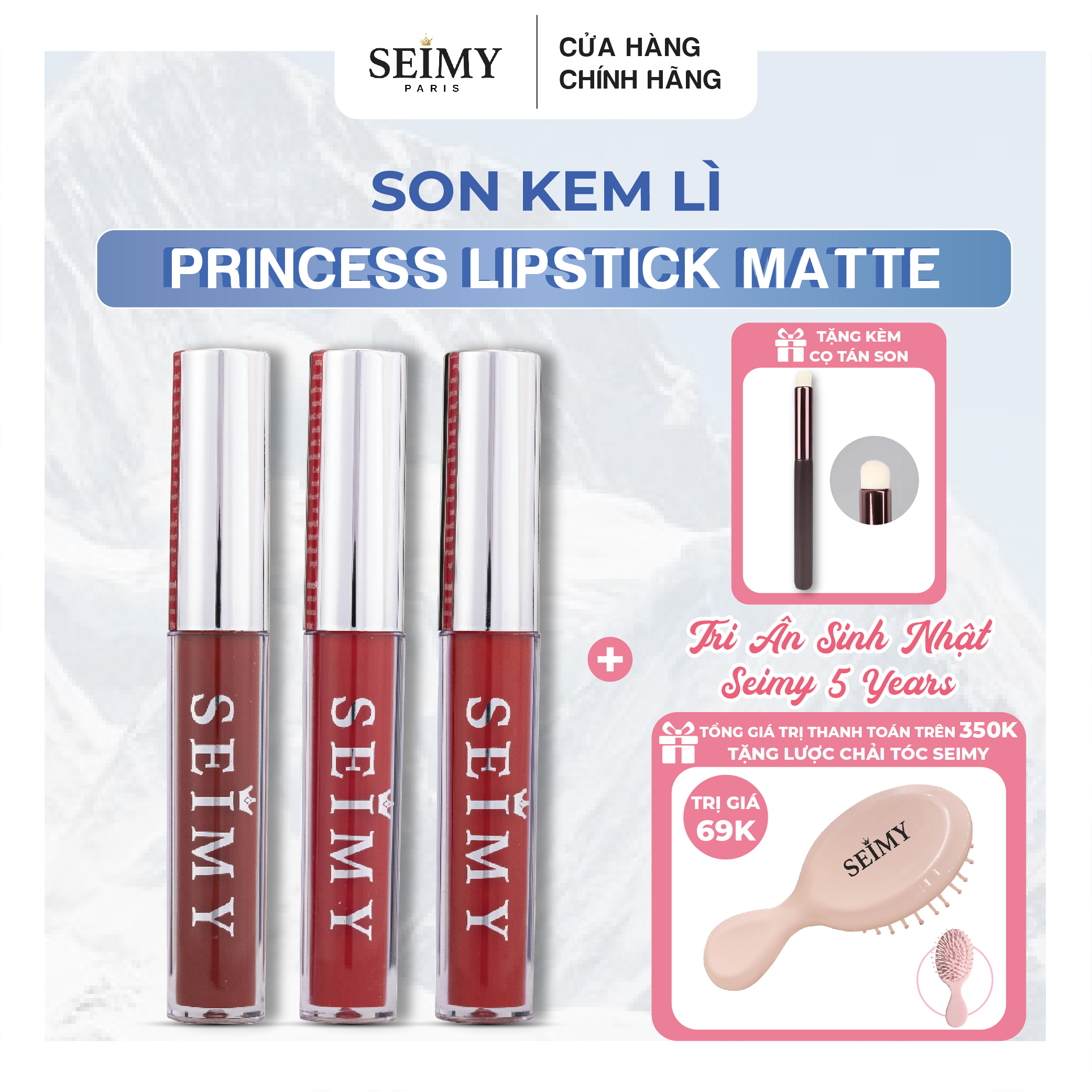 Son kem Seimy Princess Lipstick Matte 6.5ml