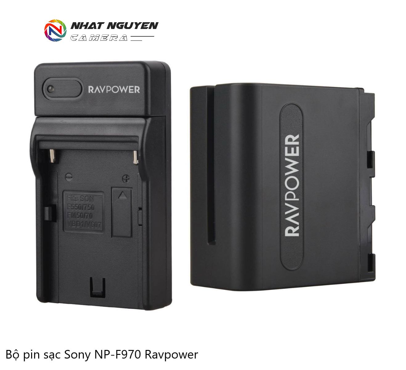[HCM]Bộ Pin + Sạc Sony NP F970 Ravpower - Bảo Hành 15 Tháng