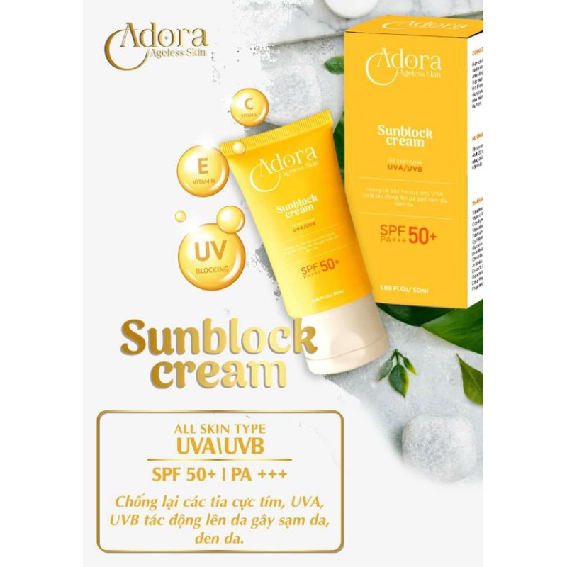 Kem chống nắng- Sunblock cream Adora