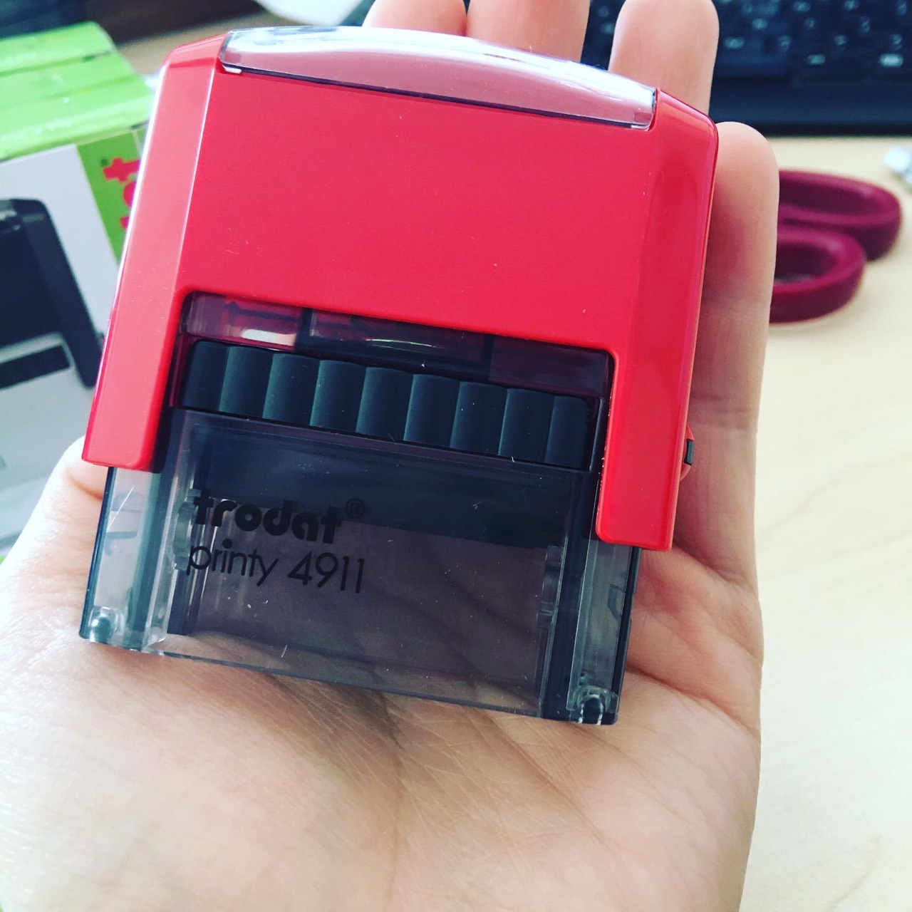 Khắc dấu tên - Khắc dấu nội dung 1-2 dòng - Trodat Printy 4911 (14x38mm)