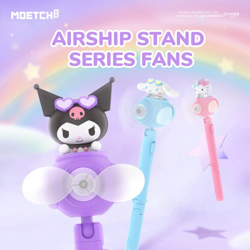 Moetch Sanrio Tàu Vũ Trụ Loạt 2 Trong 1 Mùa Hè Mát Mẻ Xách Tay Fan Hâm Mộ 180 ° Xoay Điện Thoại Chủ Anime Con Số Đáng Yêu  Fan Hâm Mộ