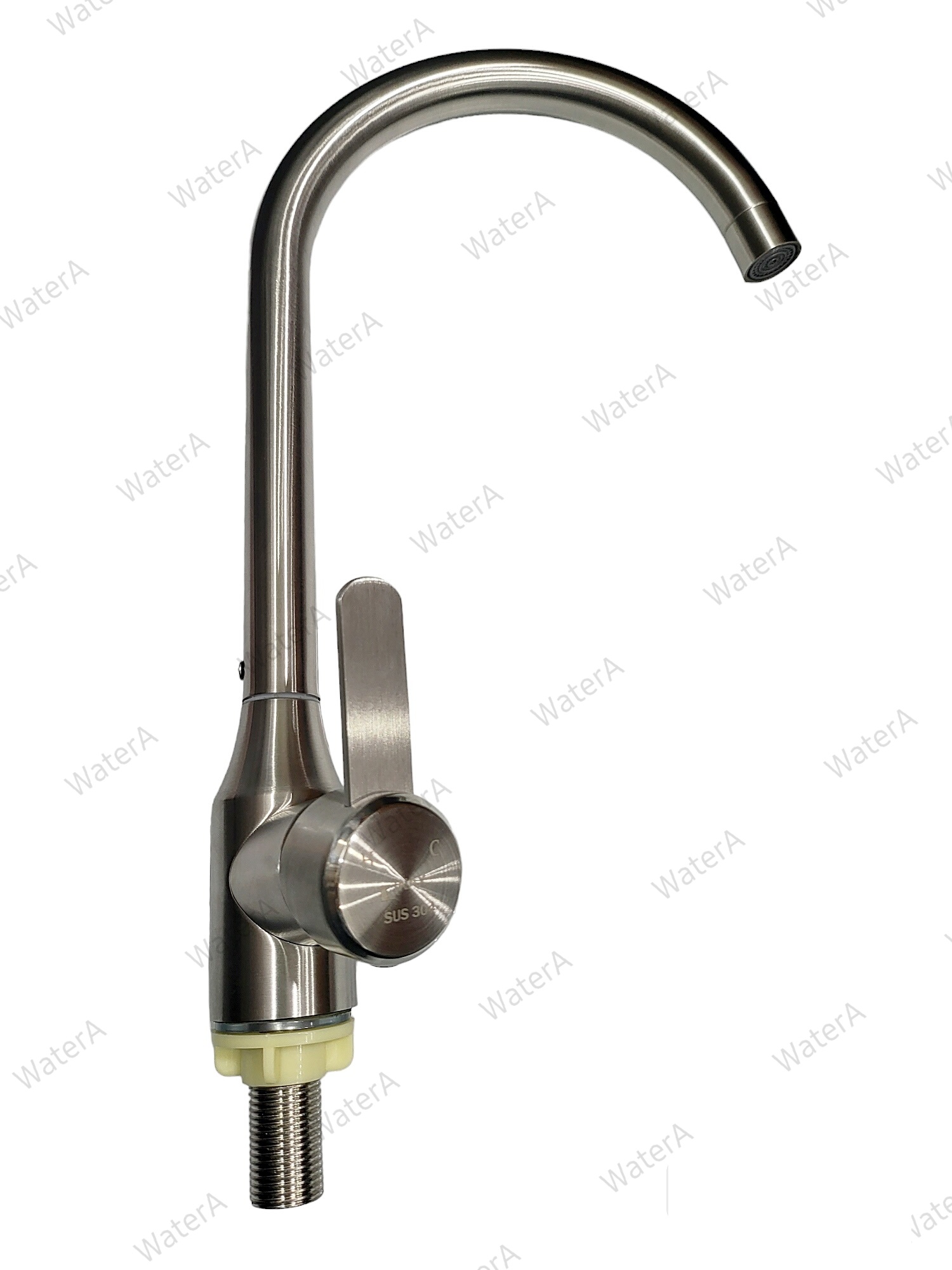 Vòi rửa chén bát lạnh cổ bi inox SUS 304 tay gật gù