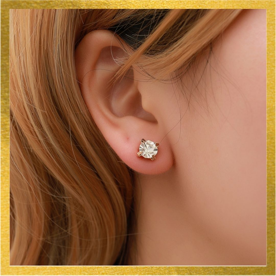 ⚡Siêu sale⚡ Khuyên nụ đính đá đơn giản cho nữ AHN - Bông tai nữ cá tính ngầu rẻ - Khuyên tai nữ dành cho học sinh