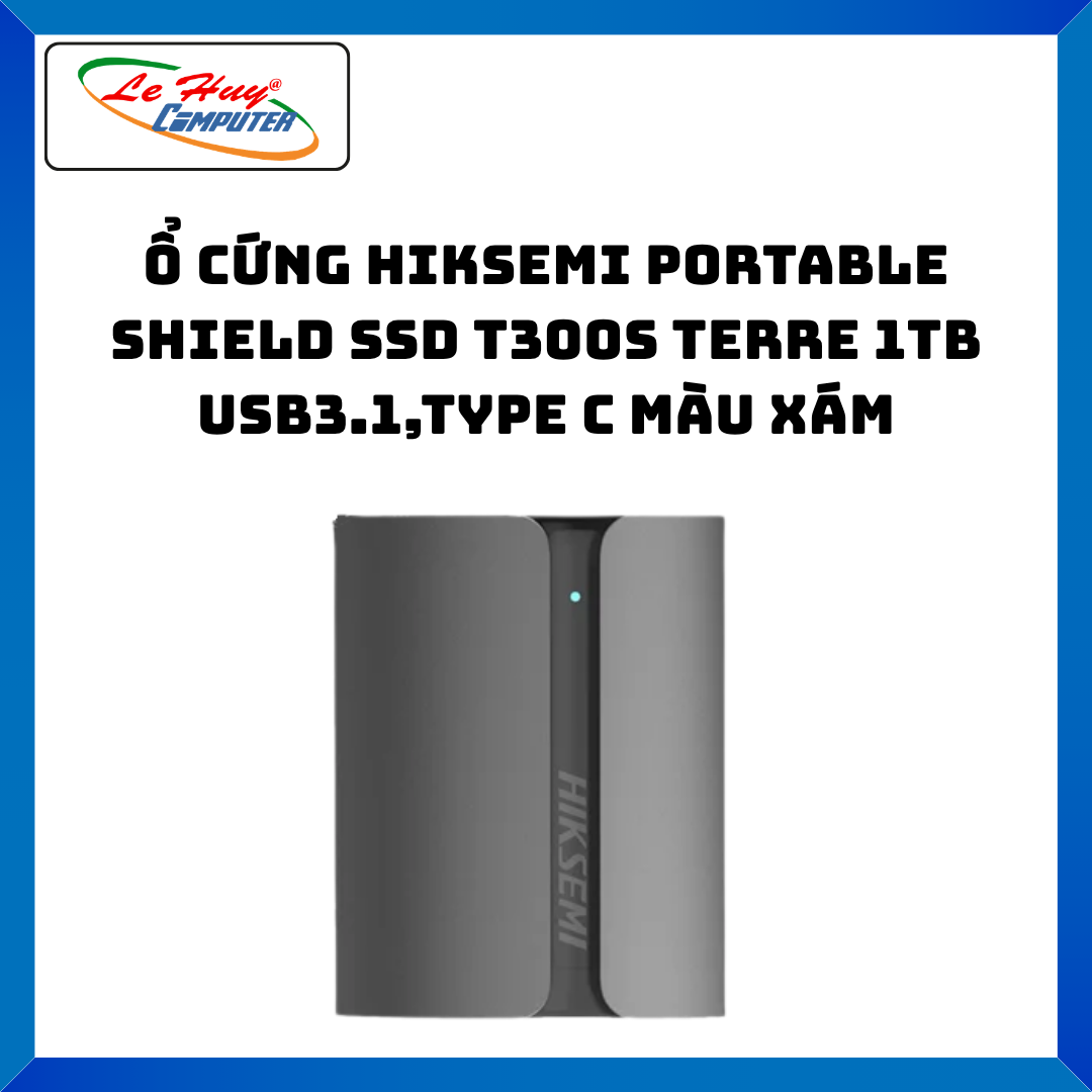 Ổ Cứng Di Động Hiksemi Portable Shield SSD T300S 1T Màu Xám - Hàng Chính Hãng