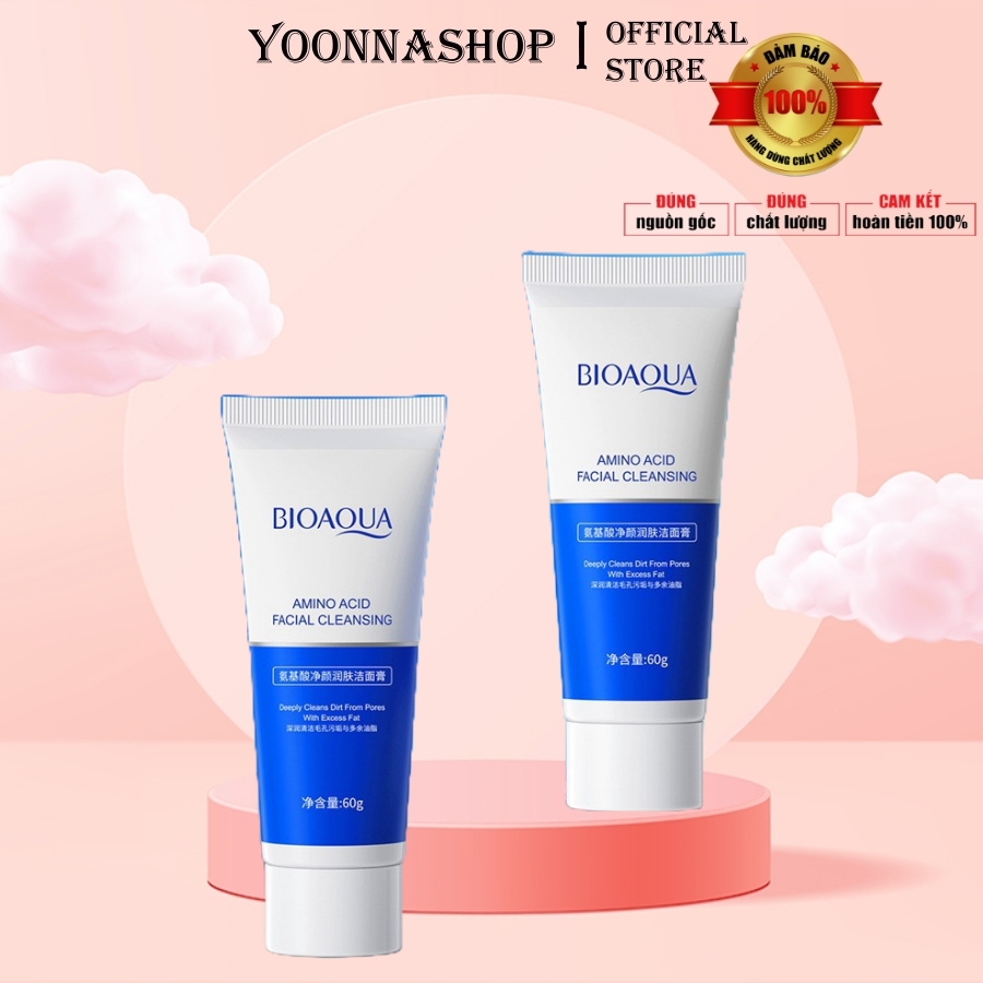 Sữa rửa mặt cấp nước BIOAQUA Dưỡng ẩm nhẹ nhàng Làm sạch da mặt và Mụn đầu đen