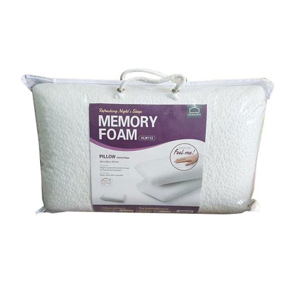 Gối thẳng memory foam 50d lock&lock hlw112 50 x 30 x 10cm