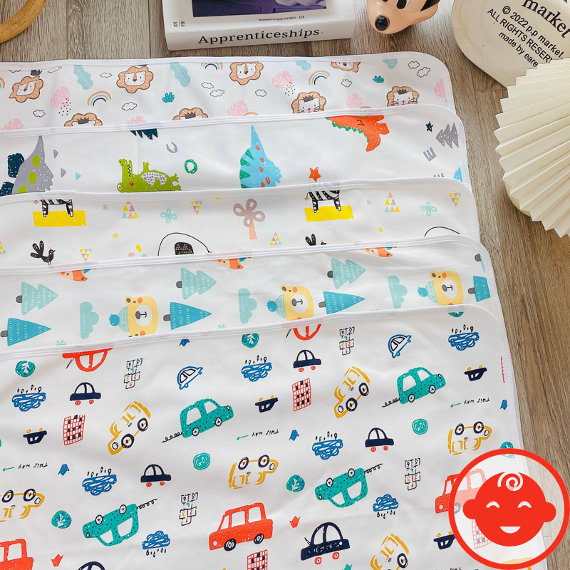 Lót chống thấm HỌA TIẾT CAO CẤP cho bé 70x50cm L04