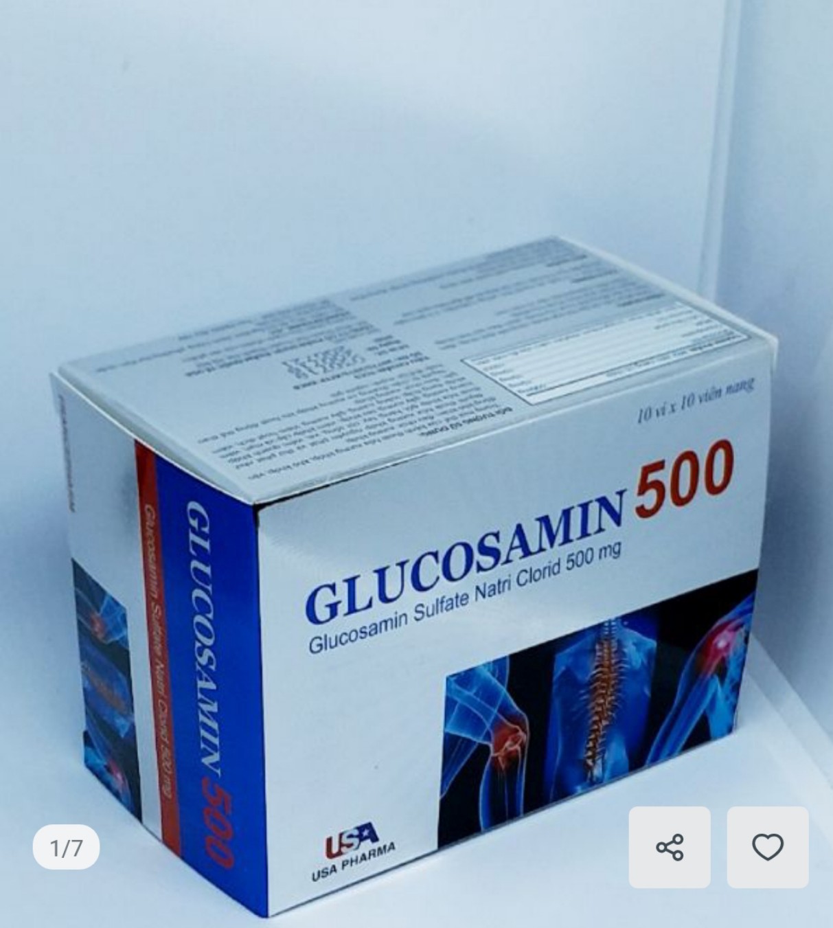 Glucosamin 500mg giảm đau tái tạo mô sụn khớp