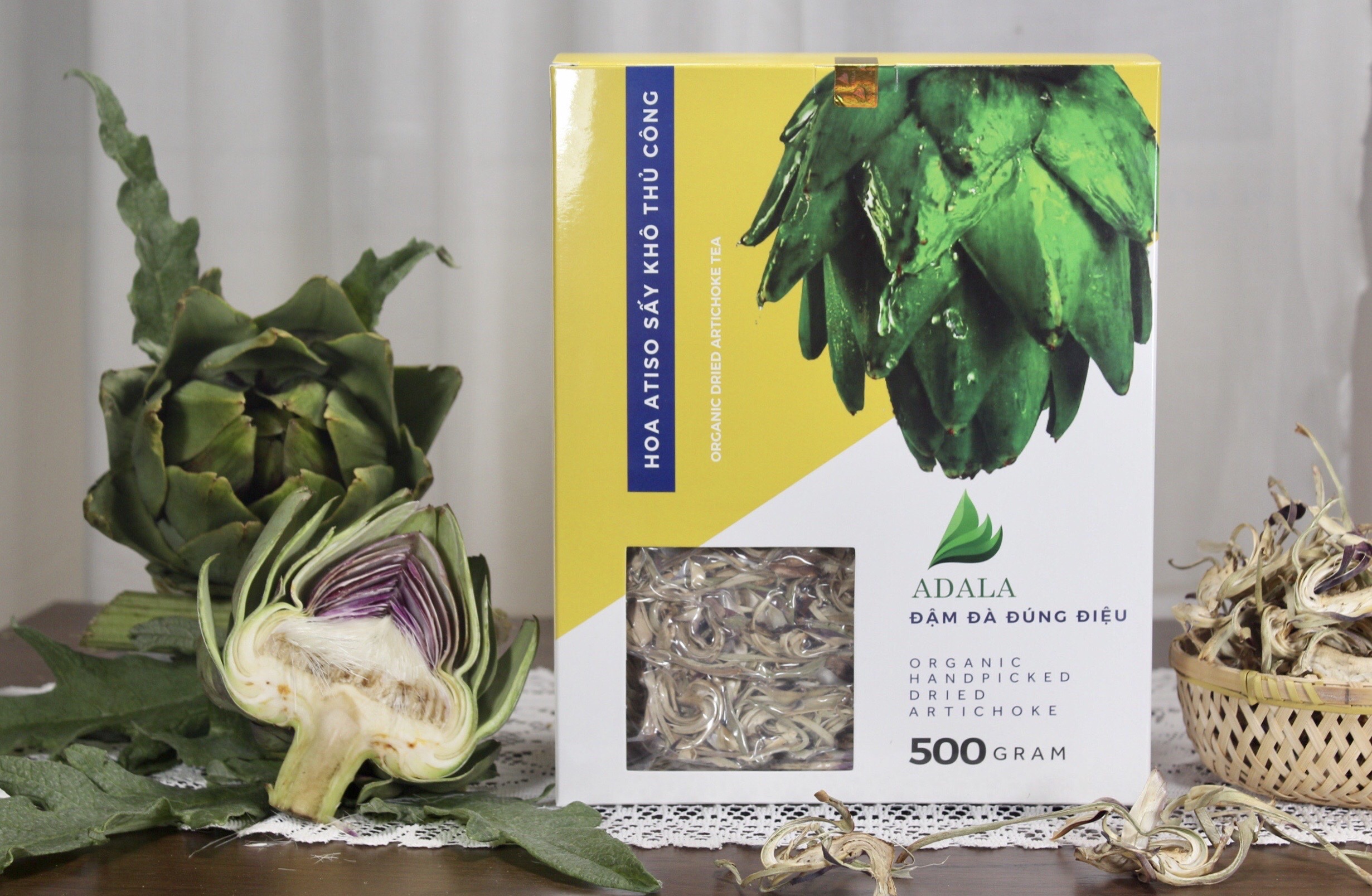 Bông atiso adala hữu cơ sấy khô 500 gram