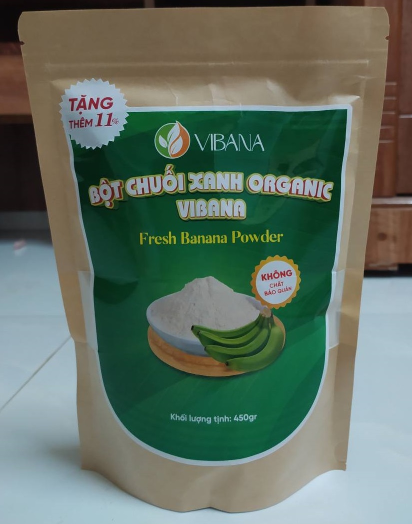 Bột chuối xanh organic Vibana - 1kg