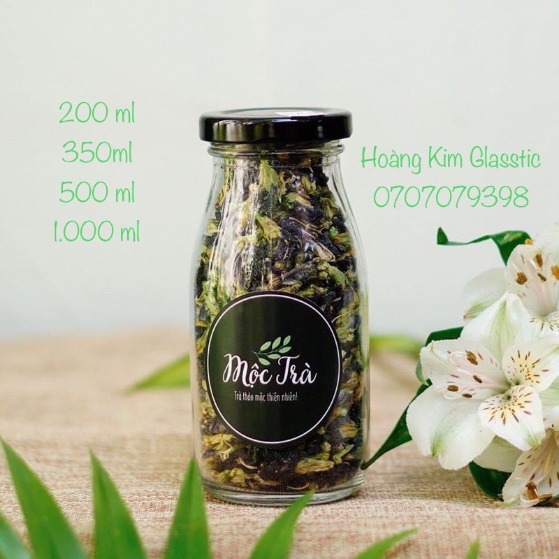 Chai thuỷ tinh nắp thiết 350ml chai thuỷ tinh đựng sữa