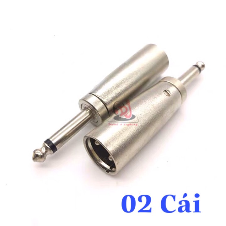 Jack chuyển canonđực sang 6 ly, 02 cái Jack chuyển đổi XLR đực sang 6 ly và ngược lại, Jackcanon, Jack 6 ly