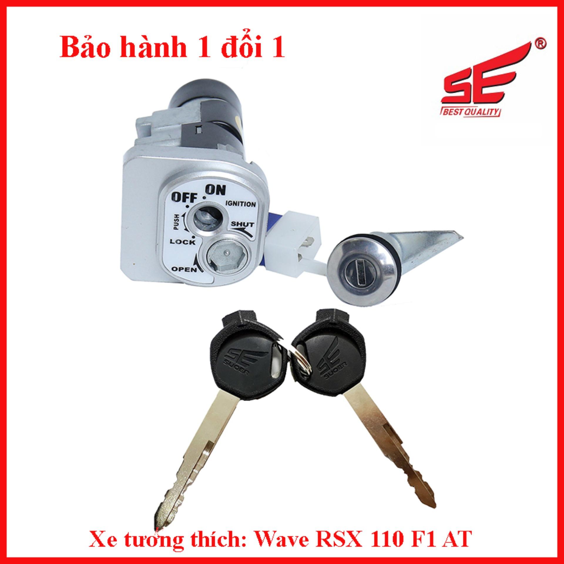 Bộ ổ khóa xe máy WAVE 110 RSX F1 AT 2 cạnh thương hiệu SE