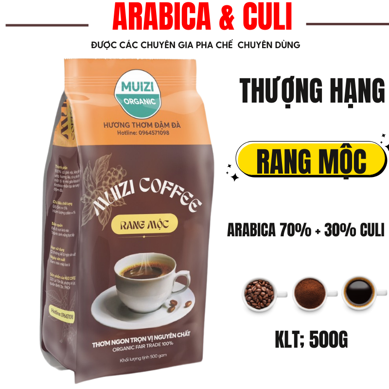 Cà phê hạt nguyên chất, cà phê hạt arabica rang mộc arabica 70% + 30& culi, loại thượng hạng