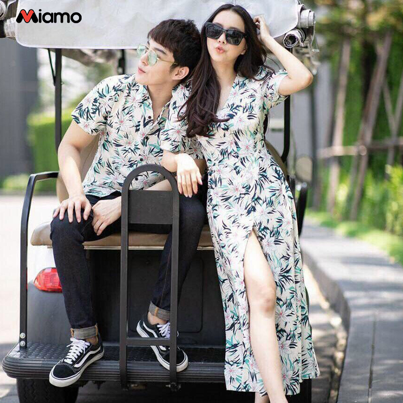 [Freeship] Set đồ đôi nam nữ đi biển, đi chơi phong cách hàn quốc thời trang Miamo AG 27 (KÈM ẢNH THẬT)