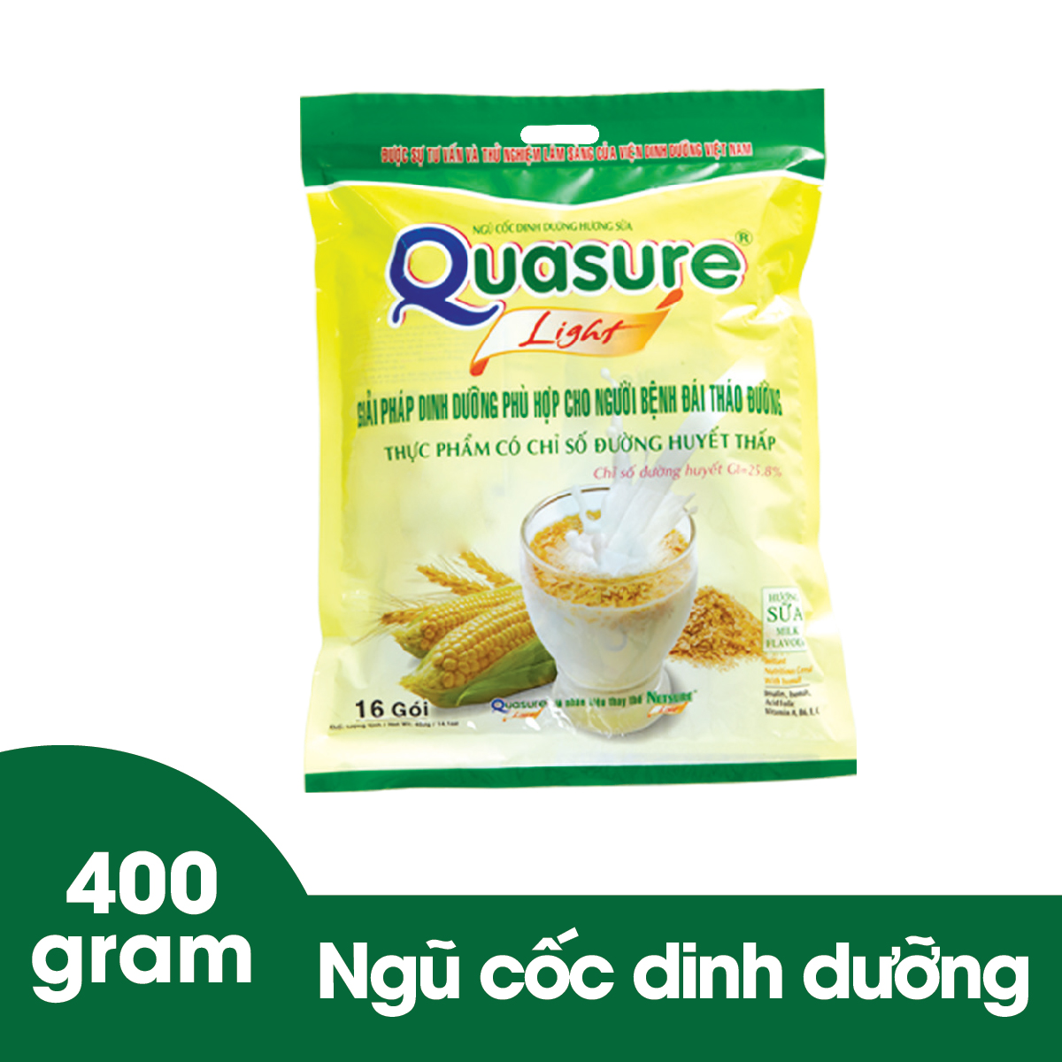 Ngũ cốc cho người tiểu đường Quasure Bibica 16 gói nhỏ