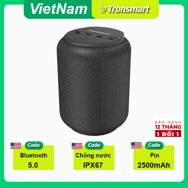 Loa Tronsmart Element T6 MINI Loa Bluetooth 5.0 ngoài trời chống thấm nước IPX6 Công suất 15W - BẢO HÀNH 12 THÁNG