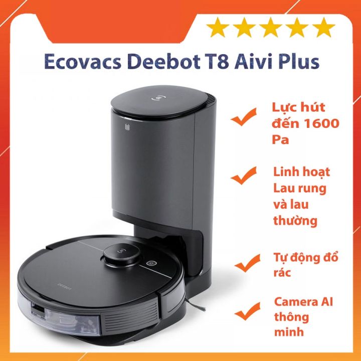 Robot hút bụi lau nhà ecovacs ozmo t8 aivi plus công nghê hiện đại bậc nhất
