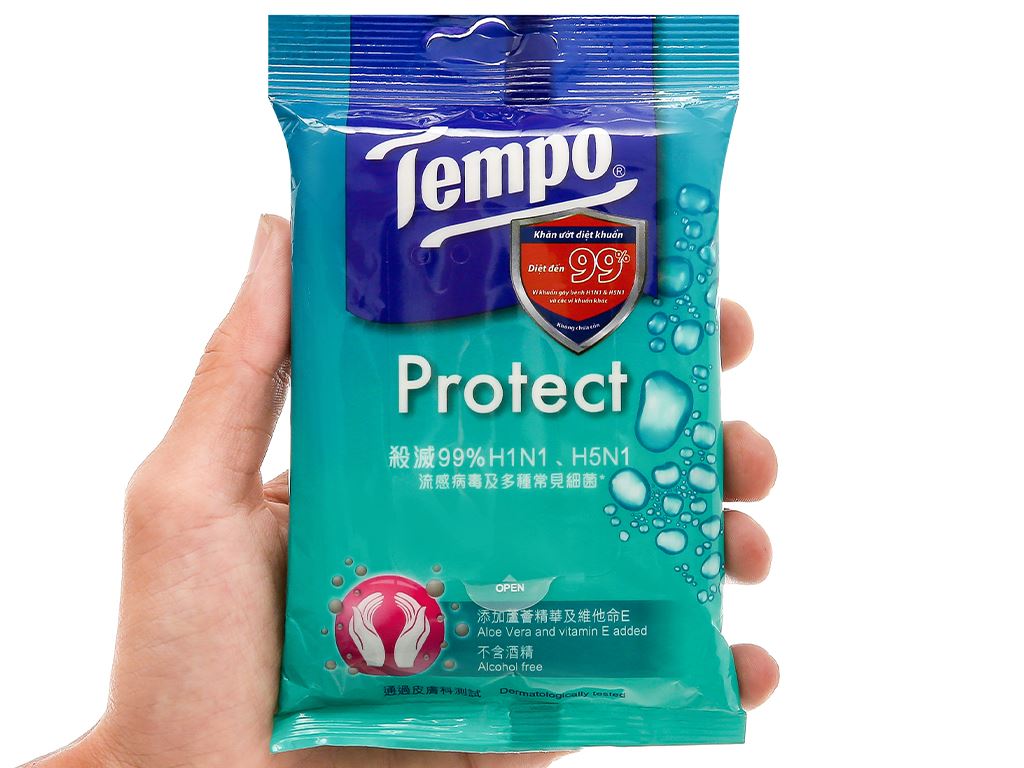 Khăn giấy ướt tempo protect wet wipes