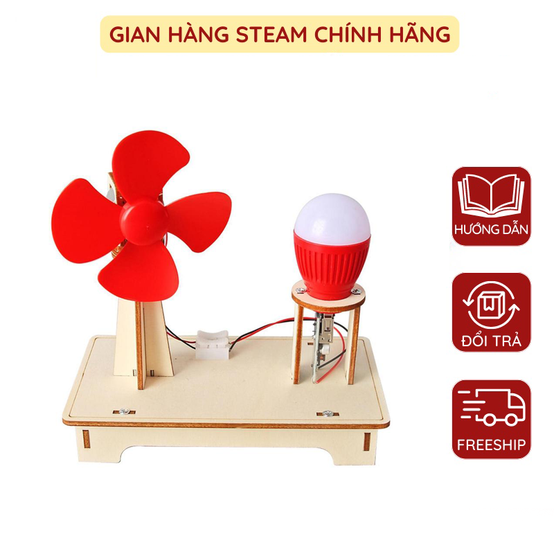 Máy phát điện tua bin năng lượng gió thí nghiệm vật lý đồ chơi trẻ em khoa học công nghệ stem