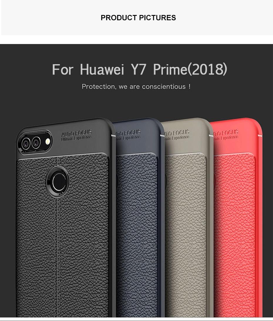 Ốp lưng silicon vân da cho huawei y7 prime - auto focus